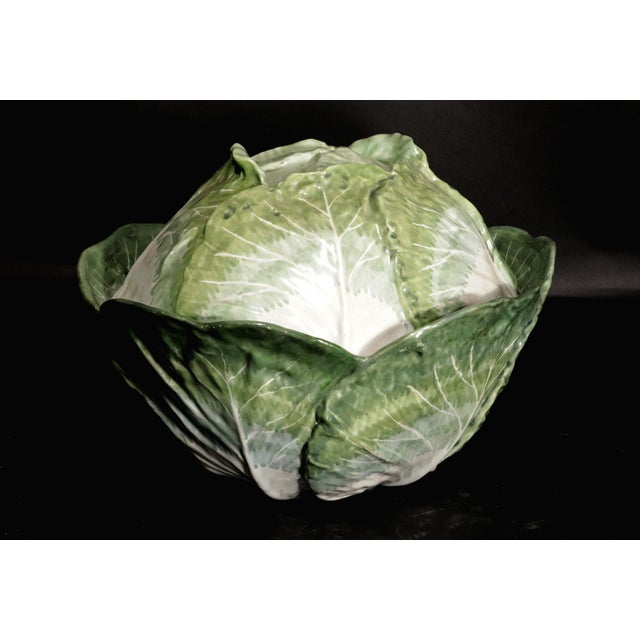 Mid 18th Century French Faience Tromp l'Oeil Strasbourg Factory Cabbage Tureen and Cover For Sale - Image 4 of 18