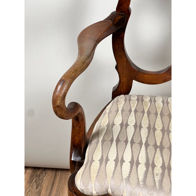 Late 18th Century Antique George III Mahogany Open Arm Chair C. Late 18th Century For Sale - Image 5 of 10