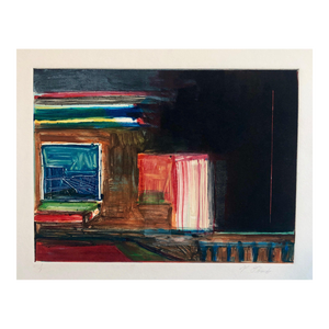 Pierre Obando, Abstract Pattern & Decoration Monoprint Monotype Painting Print Pierre Obando, 1997