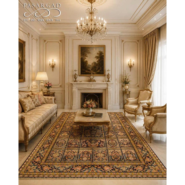 Pasargad DC Exquisite Design Paris Palace Fine Power Loom V.Silk Rug For Sale - Image 4 of 4