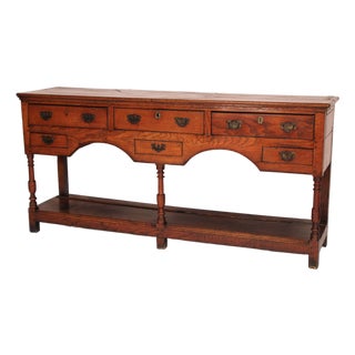 Antique Georgian Oak Sideboard For Sale