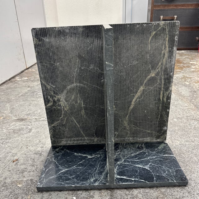 Italian Marble Waterfall Edge Square Side Table For Sale - Image 12 of 12
