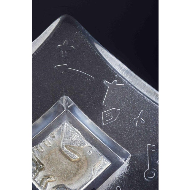 Rectangular Domino Glass Bowl by Bertil Vallien for Kosta Boda, Sweden, 1980s For Sale - Image 3 of 5