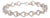 10K Rose and White Gold 1/4 Cttw Diamond Infinity Loop and Swirl Link Bracelet For Sale