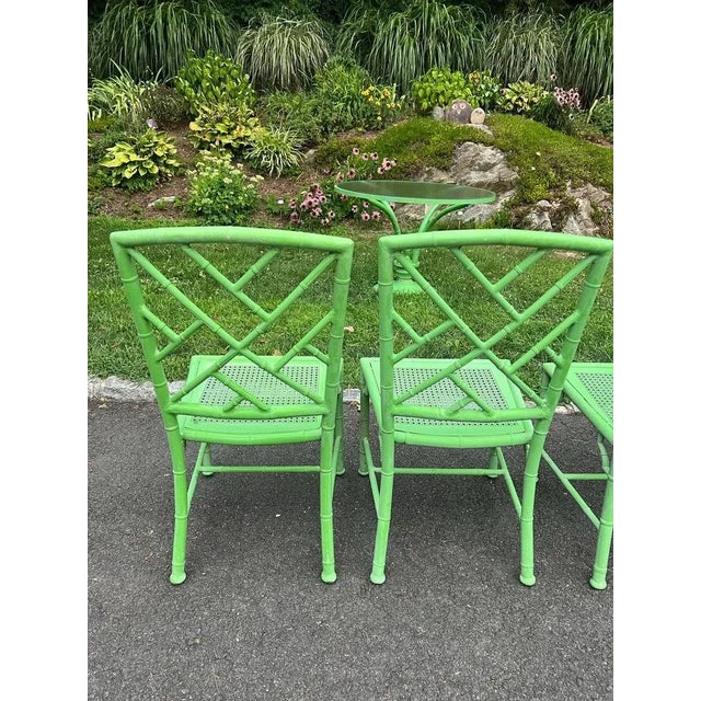 Vintage Meadowcraft Green Patio Dining Set in Green For Sale - Image 13 of 16