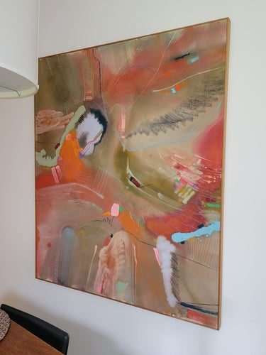 Mid 20th Century Helen Bershad Abstract Oil on Canvas, Unsigned