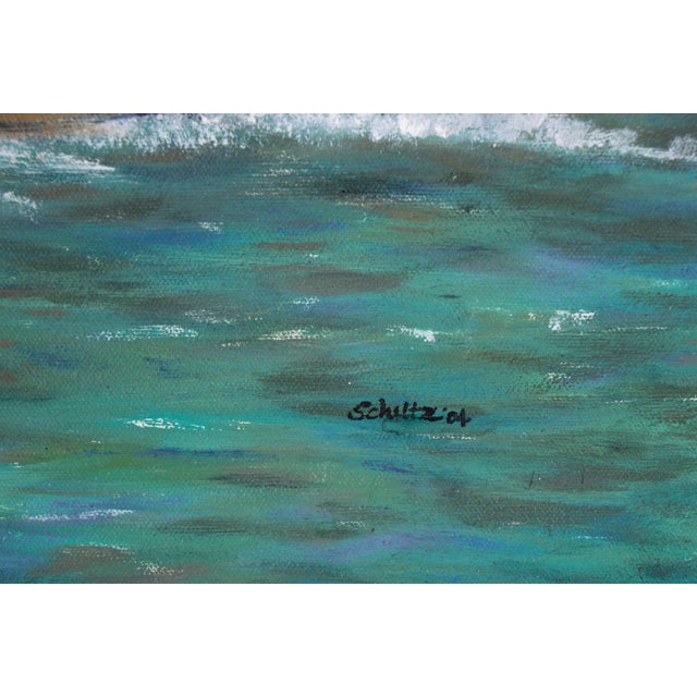 Sailing Regatta Under the Golden Gate Bridge - Seascape in Oil on Canvas For Sale In Monterey, CA - Image 6 of 8