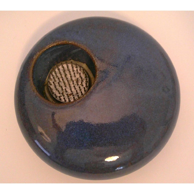 Homestead Pottery Ikebana Flower Frog Vase Colbalt Blue USA 1990s Excellent vintge condition. No damage, clean. This...