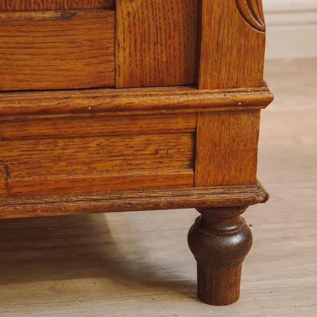 Louis XVI Commode in Oak and Marble Top, 1900 For Sale - Image 6 of 15