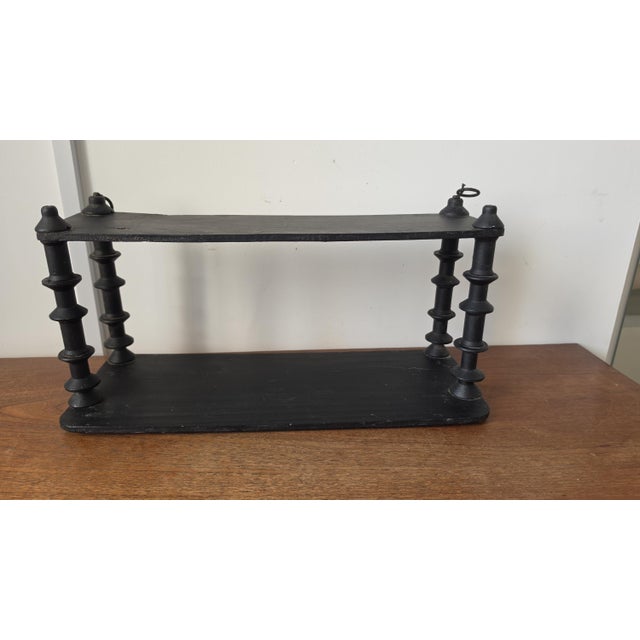 Dimensions: 24 cm high 50 cm wide Top shelf depth: 14 cm Bottom shelf depth: 18 cm Approx. inches: 9.4" H x 19.7" W...