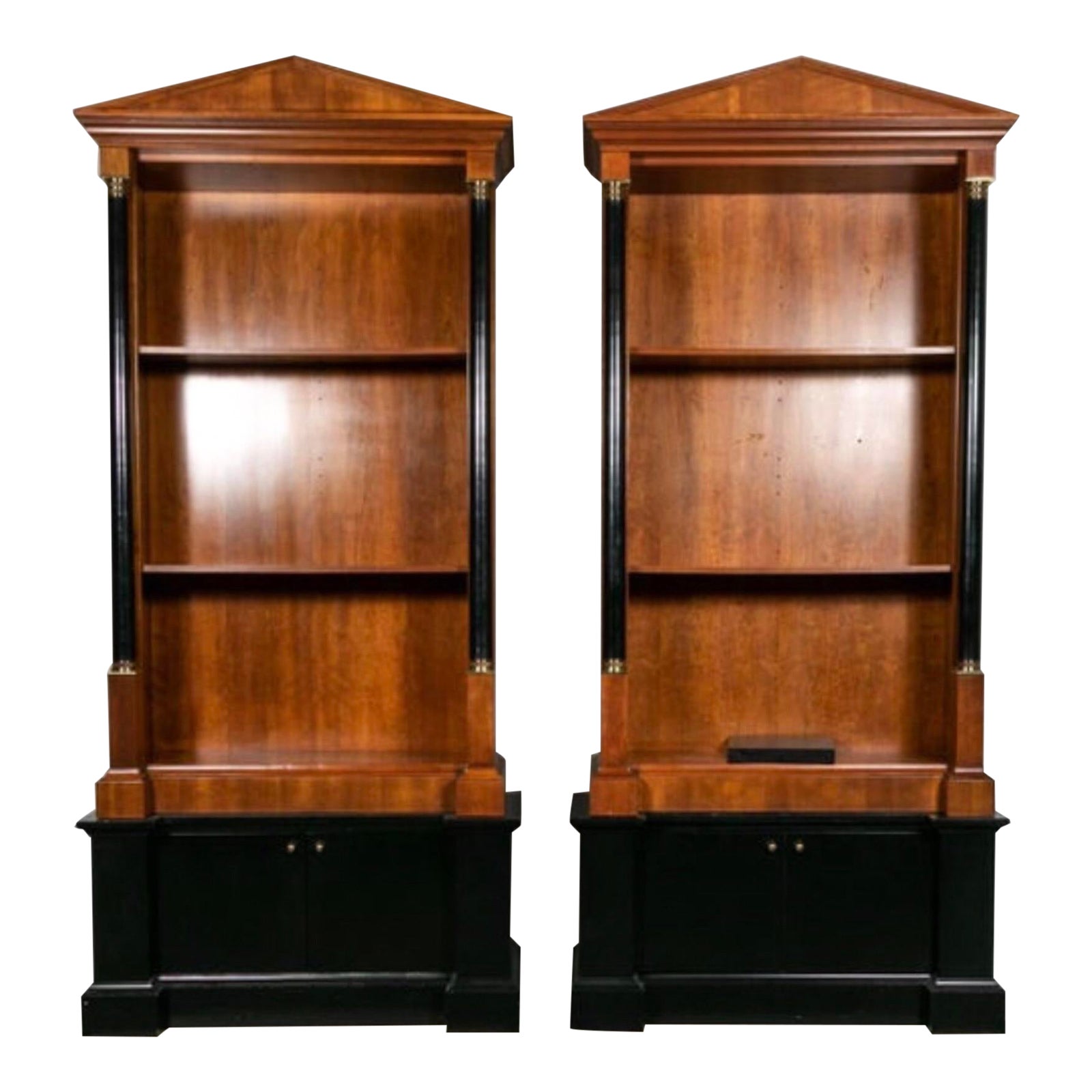 Baker Furniture NeoClassical Style Bookcases a Pair Chairish