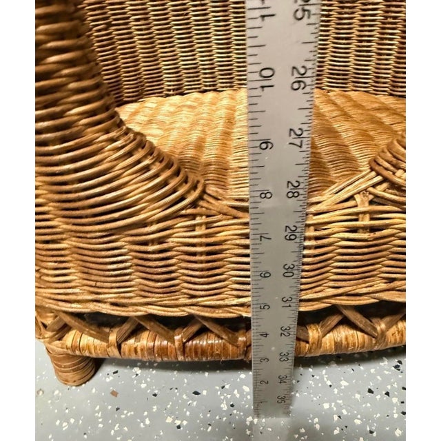 Vintage Wicker Rattan Pet Bed For Sale - Image 11 of 11