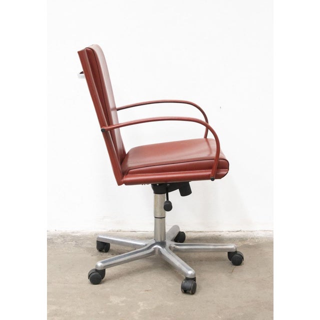vintage Leather Chairs by Matteo Grassi, 1980s, Set of 3 For Sale - Image 17 of 18