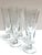 Transparent Midcentury Bamboo Pattern Etched Stemware, Set of Six For Sale - Image 8 of 11