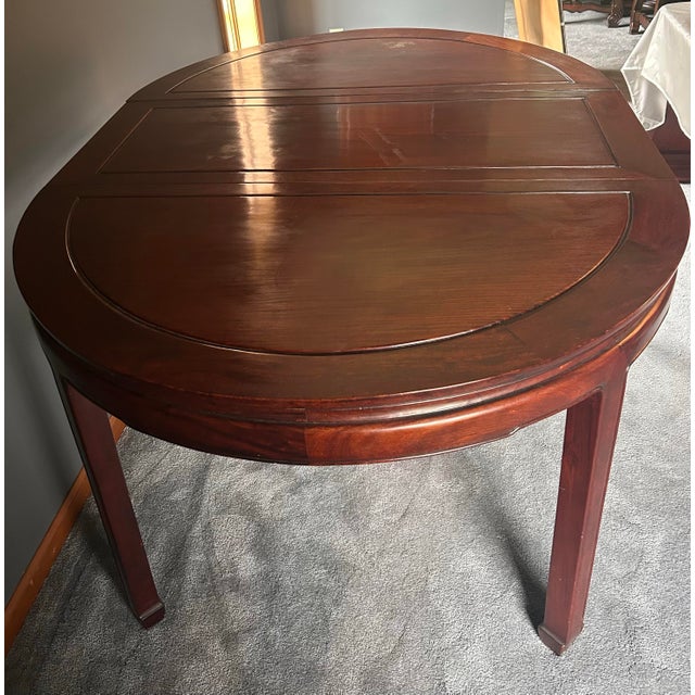 Chinese 1970s Solid Wood Expandable Table For Sale - Image 3 of 5