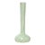 Vintage Murano Fratelli Toso Green White Swirl Ribbons Italian Art Glass Soliflore Long Neck Flower Vase For Sale