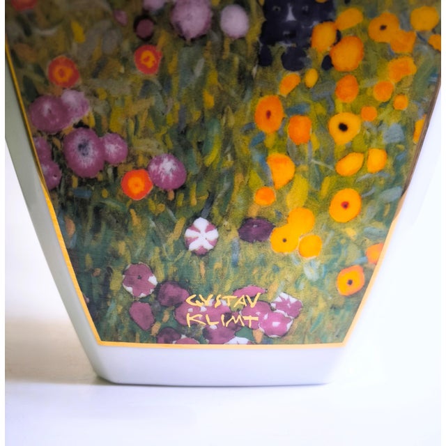 Stunning Art Nouveau vase, crafted by Goebel Glass as part of the Artis Orbis series in the last quarter of the 20th...