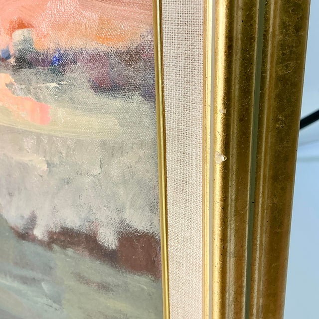 1960s Vintage Southwestern Impressionist Landscape Original Oil Painting ‘North Taos’ by Patsy Smith For Sale - Image 10 of 16