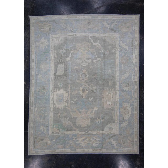 Turkish Oushak Rug 12'2" x 15'4" For Sale In Houston - Image 6 of 6