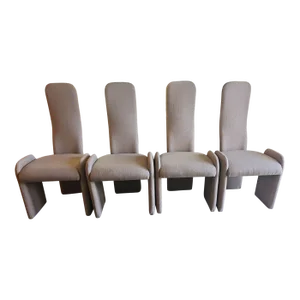 1970s Mid Century Modern Pierre Cardin Set of Four Chairs