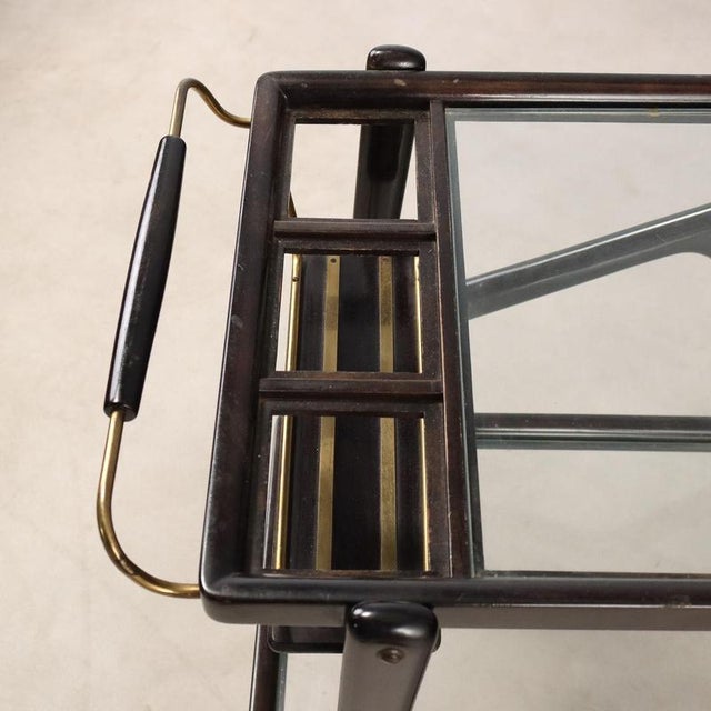 Trolley with Double Glass Shelves, 1950s For Sale - Image 4 of 9