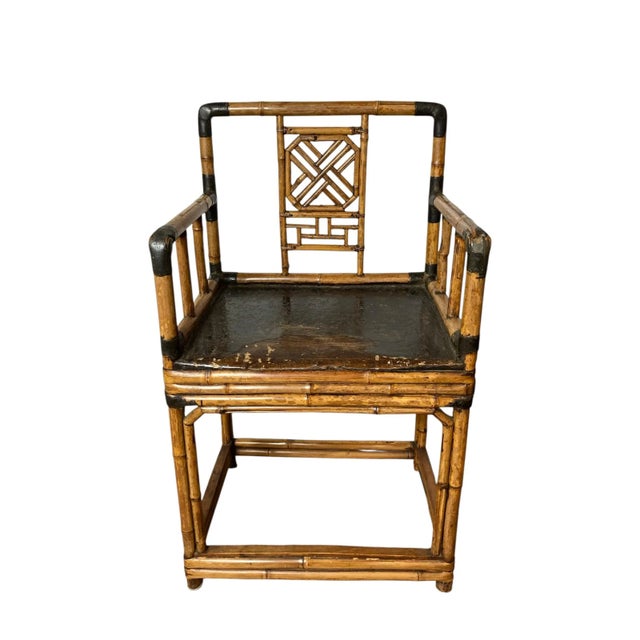 Mid-Century Modern Pavillion Chinoiserie Bamboo Armchair, 1950 For Sale - Image 9 of 9