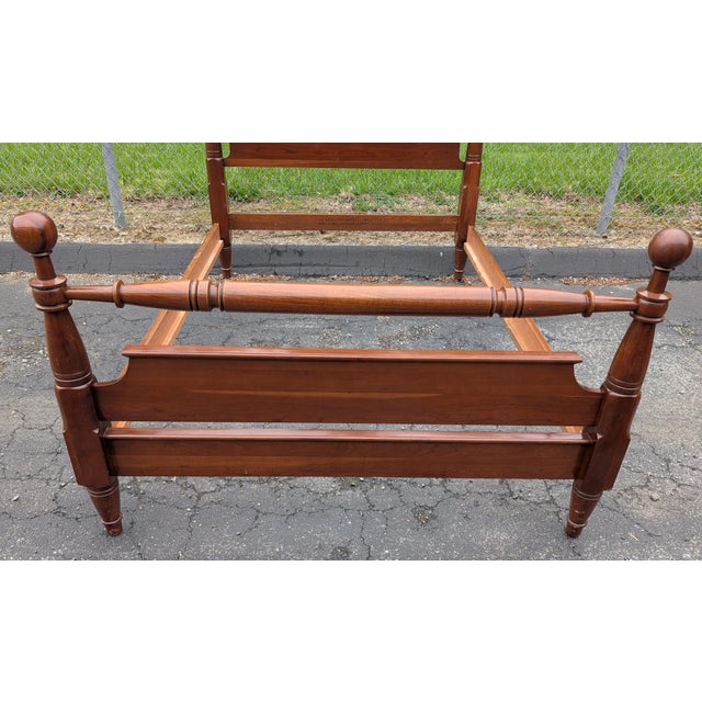 1960s Vintage John Vogler Cannonball Cherrywood Full Bed Frame For Sale - Image 11 of 11