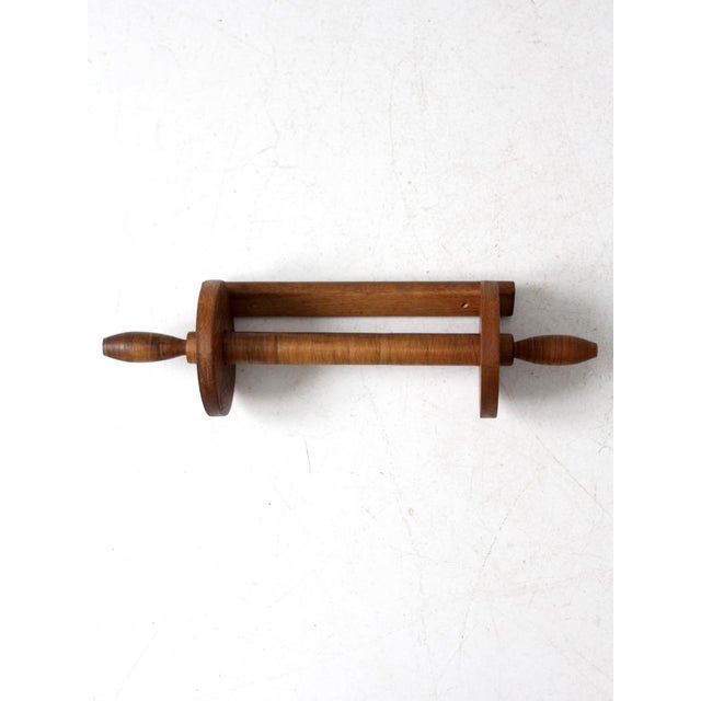 Wood Vintage Wooden Wall Mount Towel Rack For Sale - Image 7 of 12