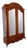 Antique French Carved Walnut Mirrored 2-Door Wardrobe For Sale