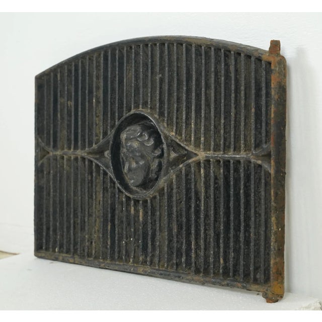 Mid 20th Century Hinged Figural Cast Iron Window Grate For Sale - Image 6 of 12
