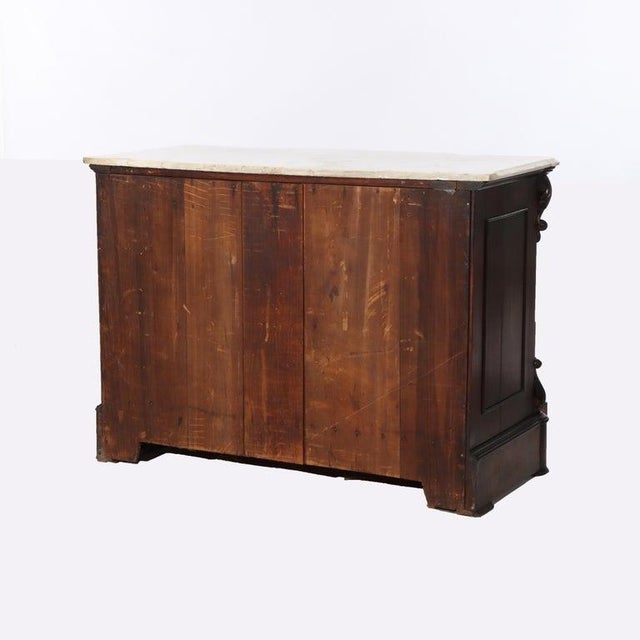 Antique Belter School Rosewood 4-Drawer Marble Top Dresser Circa 1860 For Sale - Image 16 of 18