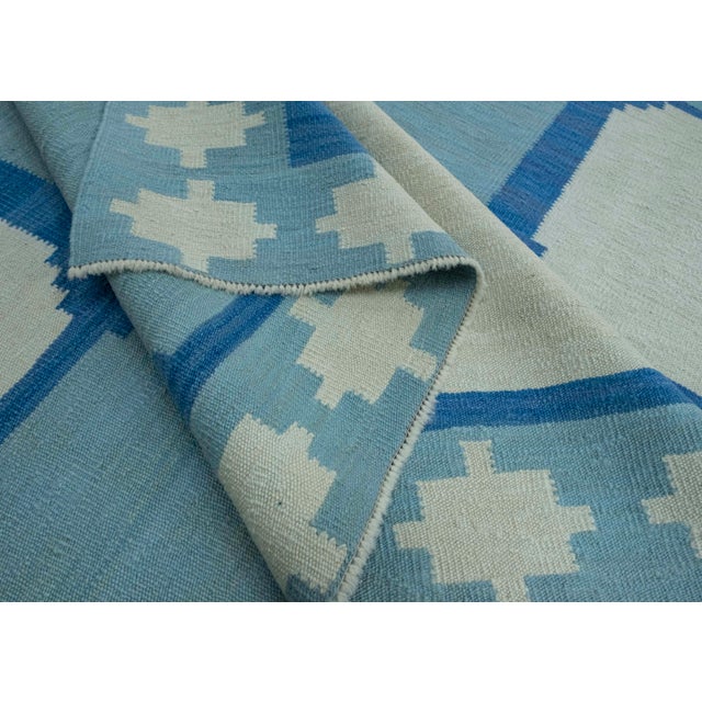 Textile Turkish Kilim Oriental Handmade Flatweave 9'3" x 12'4" #18156 For Sale - Image 7 of 8