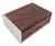 Mid 20th Century Walnut Wood & Brushed Aluminum Cigarette or Trinket Box For Sale