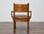 Early 20th Century English Burl Wood Armchair with Leather Upholstery and Turned Disc Feet For Sale - Image 11 of 12