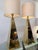 Metal Pyramid Lamps in Brass, 1980s, Set of 2 For Sale - Image 7 of 18