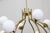 White Large 20-Light Chandelier in Brass and Opal Spheres in the style of Stilnovo, 1988 For Sale - Image 8 of 13