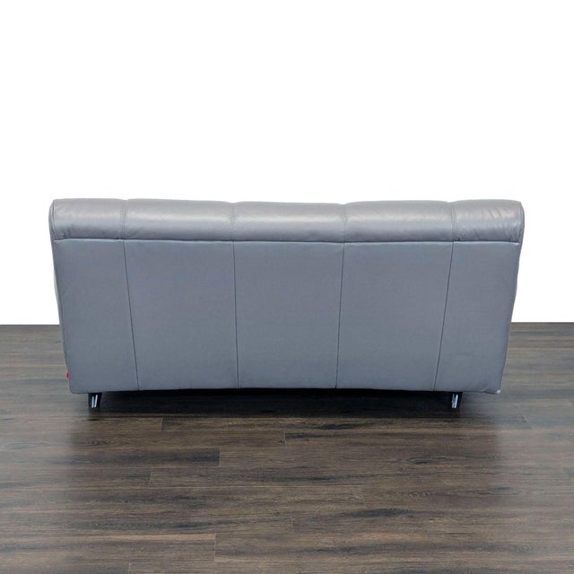 2000 - 2009 Eq3 Crush Modern Gray Leather Armless Double Sofa/Chaise For Sale - Image 5 of 10