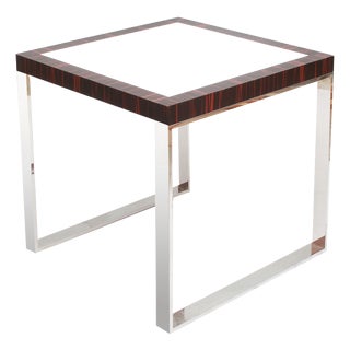 Vintage Cube Table in Chrome and Rosewood, 2000 For Sale