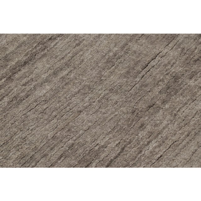 2010s Rug & Kilim’s Oversized Modern Textural Rug in Brown, Gray and Beige Striae - 13x20 For Sale - Image 5 of 8