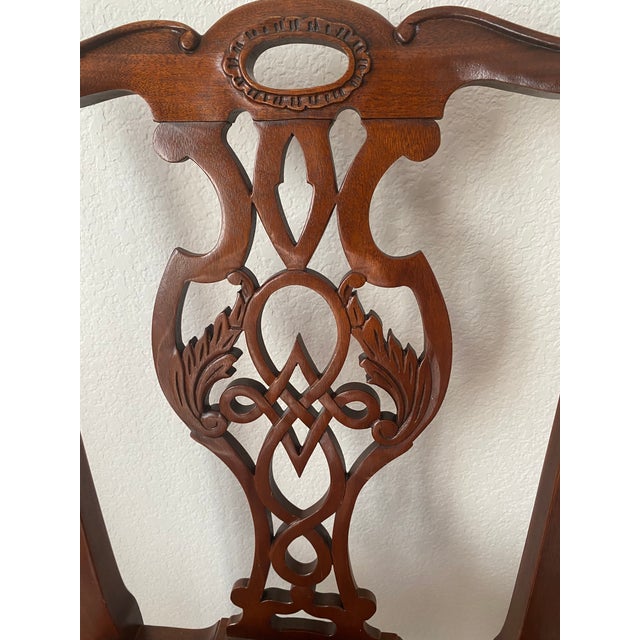 Brown Late 20th Century Exquisitely Unique Baker Historic Charleston Collection Mahogany Dining Chairs- Set of 8 Excellent "Mint" Condition For Sale - Image 8 of 12