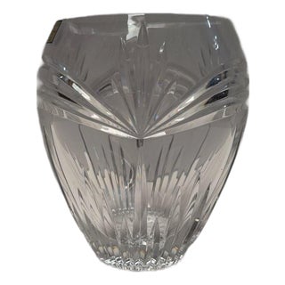 Marquis by Waterford Calais Crystal Vase Hand-Cut Lead Glass Signed & Sticker For Sale