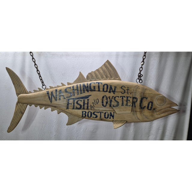 Early 21st Century Carved Tuna Fish Trade Sign For Sale - Image 5 of 12