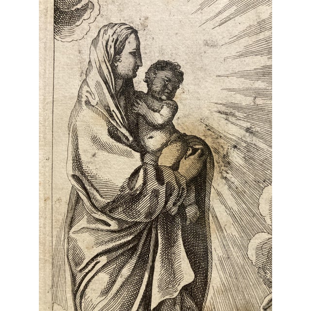 Christoph Weigel l'Ancien, Apparition of the Virgin to Saint Luke, 1800s, Engraving and Etching, Paper For Sale - Image 10 of 18