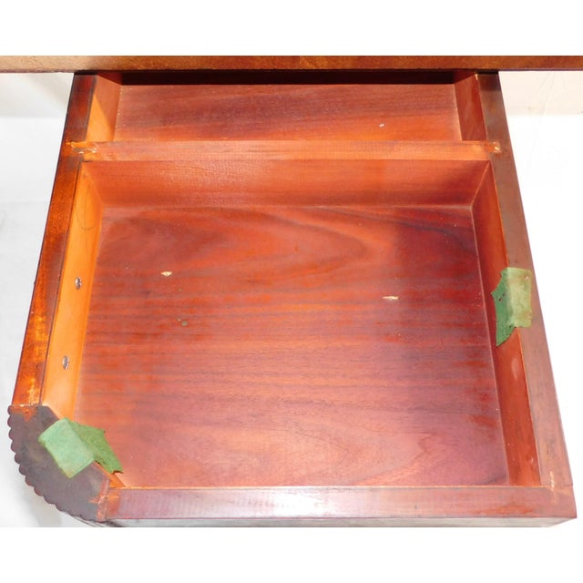 Late 1930s Vintage Lexington Chair Company Mahogany Veneer Lyre Flip-Top Game Table For Sale - Image 16 of 18