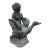 Vintage Neoclassical Spelter "Boy With Goose" Garden Fountain For Sale