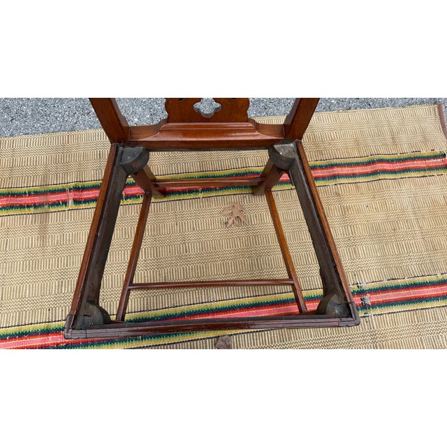 A Antique English Mahogany Gothic Georgian Side Chair, 18th Century For Sale - Image 12 of 12