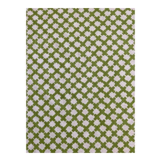 China Seas Double Cross One Color Jungle Green Fabric 1 1/2 Yards For Sale