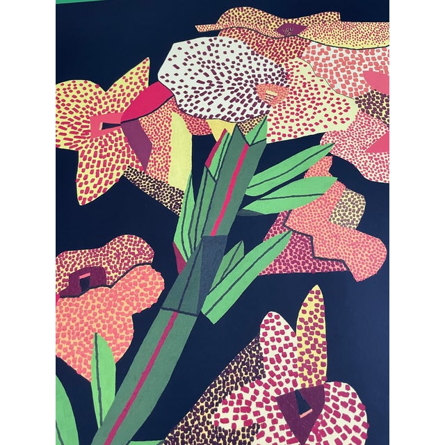 .Jonas Wood, Yellow Flower With Lines 2, 2021, Copyright Jonas Wood, Printed in the Usa For Sale - Image 10 of 11