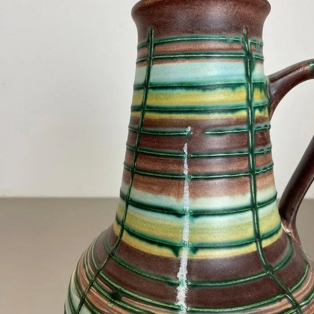 Gold Fat Lava Pottery Vase from Bay Ceramics, Germany, 1970s For Sale - Image 8 of 18