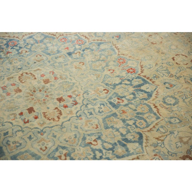 1940s Vintage Persian Meshed Lace Medallion Wool Carpet For Sale In New York - Image 6 of 12
